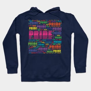 Pride - Multicoloured Text Hoodie